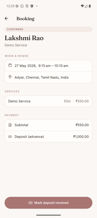 Booking detail